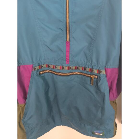 Vintage 90s L.L.Bean Colorblock Pullover Anorak Hooded Half-Zip Men’s Made USA L - Picture 7 of 12